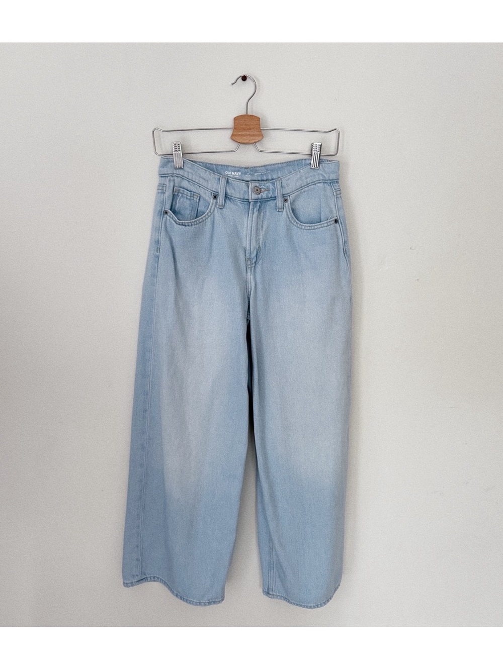 old navy high-waisted baggy wide-leg jeans